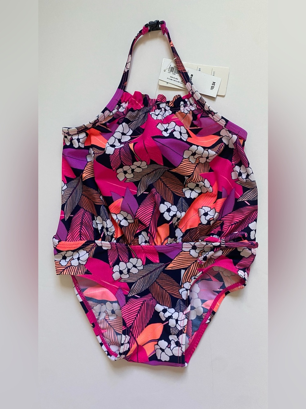 Old Navy Bathing Suit Size 18-24 Months NWT New Baby Girls One Piece Floral Pink